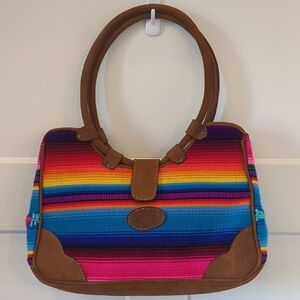 Colorful Striped Women's Bag